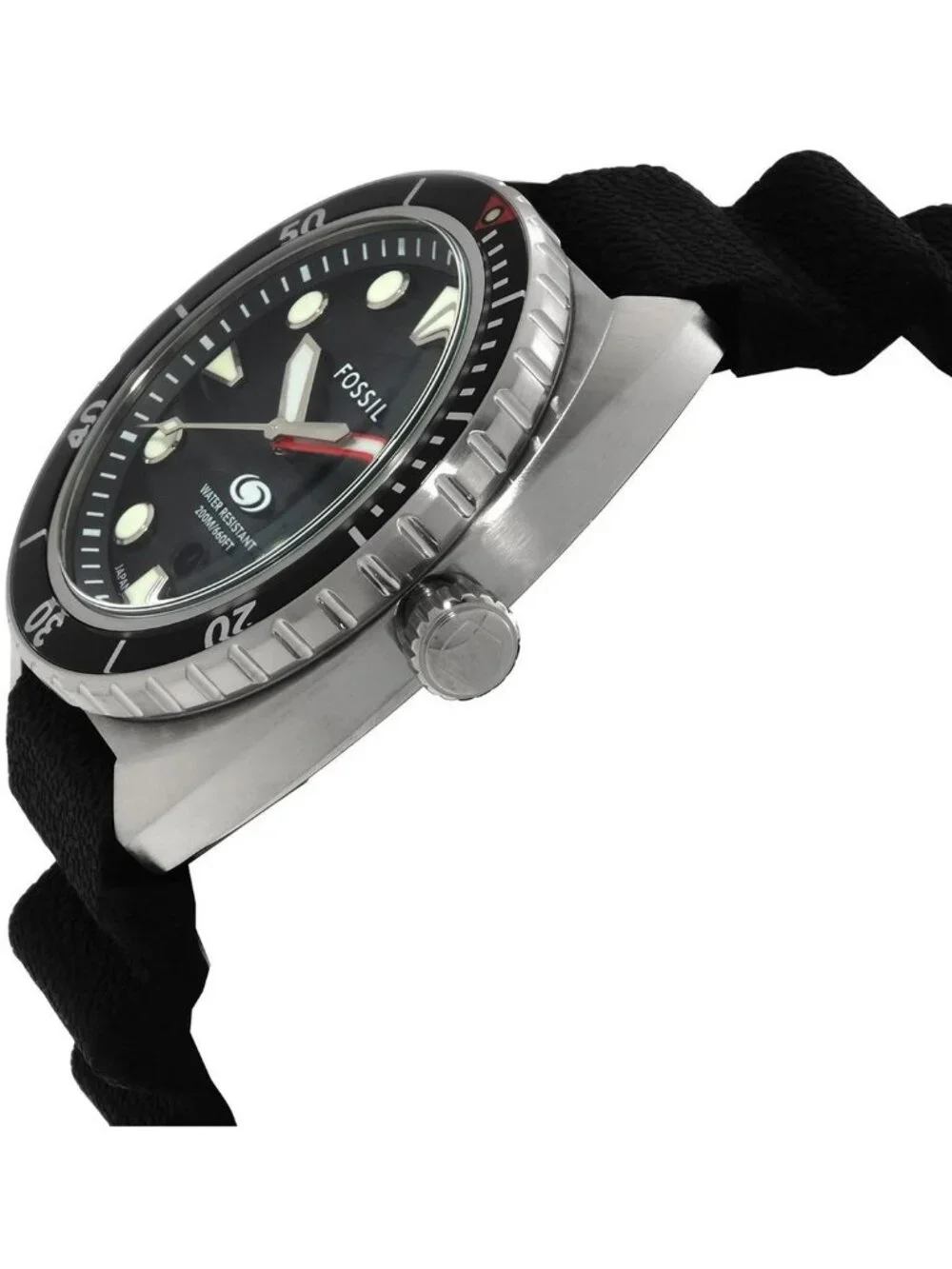 NWT Fossil Breaker Quartz Black Dial Men's Watch